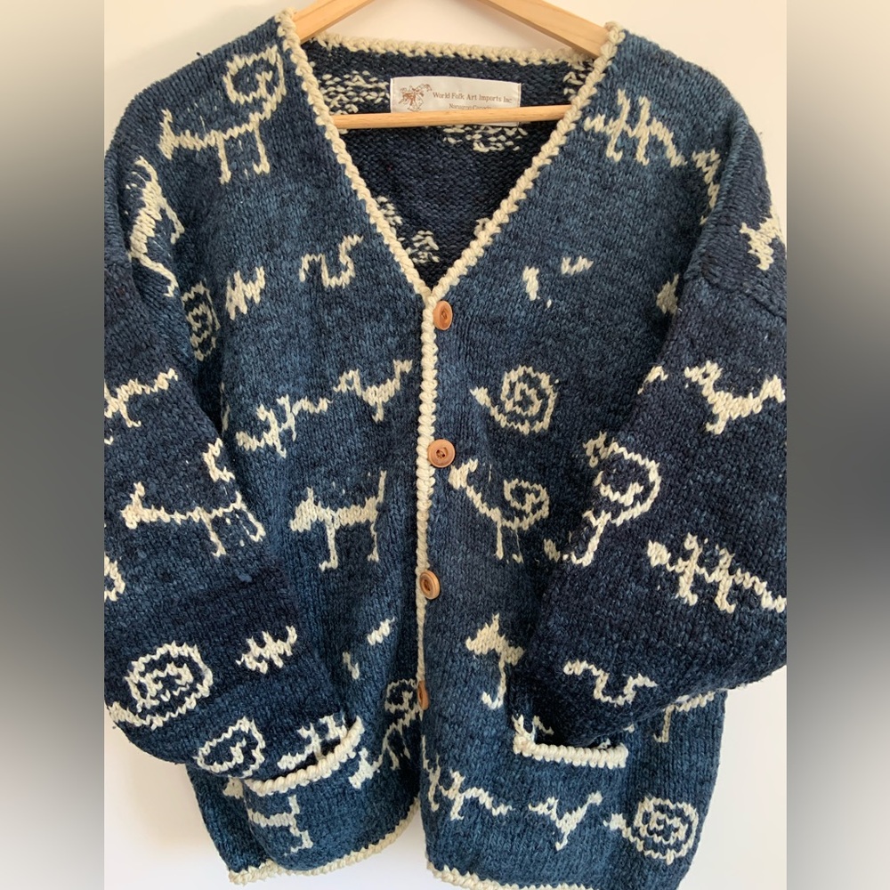 Woman’s hand knit cardigan World folk Art Imports Inc from Nanaimo B.C